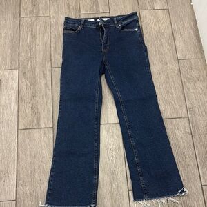 Mango Blue Flare Wide Leg Jeans